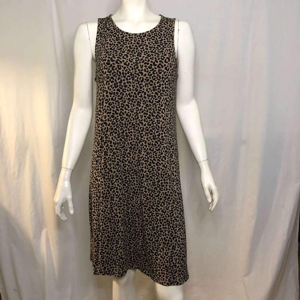 Old Navy women’s animal print sleeveless comfortable t shirt dress size large